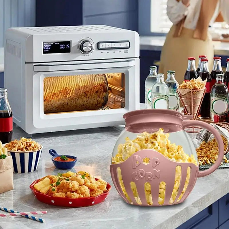 Glass Microwave Popcorn Popper