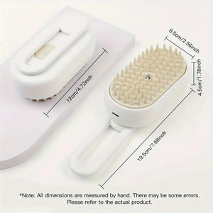 Pet Steam Spray Massage Brush – Clean, Detangle & Relax