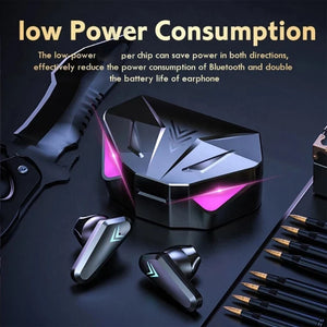Gaming Earbuds Wireless Bluetooth Earphones With Mic Bass Audio Sound