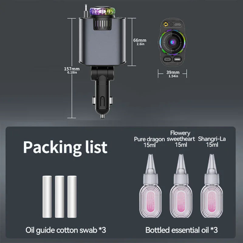 Fast Charging USB-C/ LED Starry Lights & Aromatherapy– iOS & Android