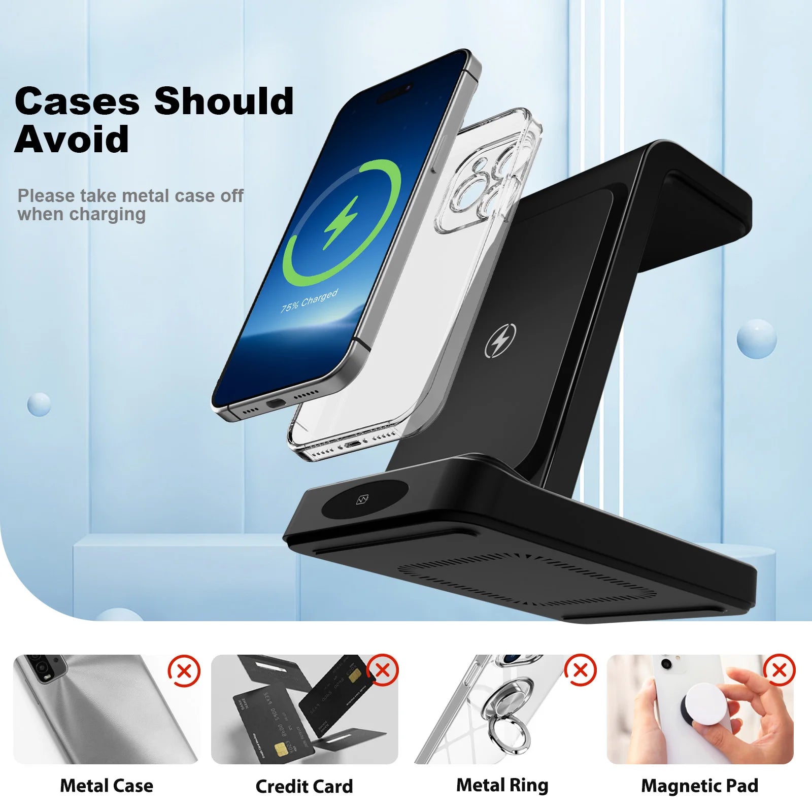 3-in-1 Wireless Charging Station – Fast, Foldable, Magnetic