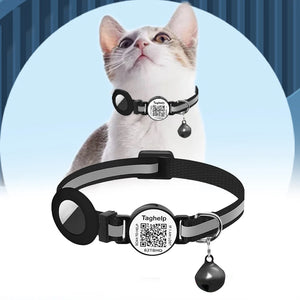 🐾 AirTag Collar for Cats & Small Dogs — Breakaway & QR Code ID