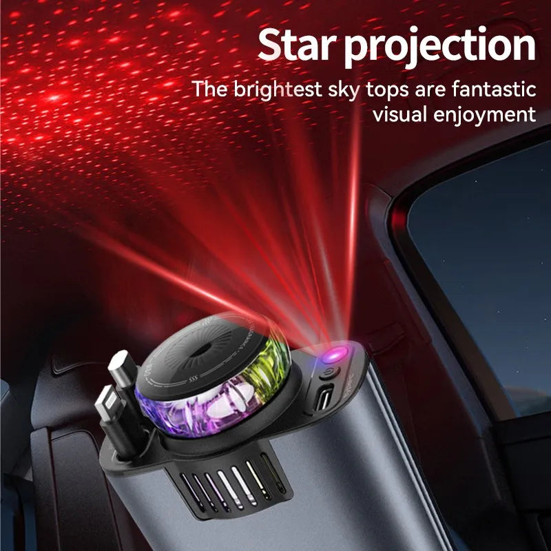 Fast Charging USB-C/ LED Starry Lights & Aromatherapy– iOS & Android