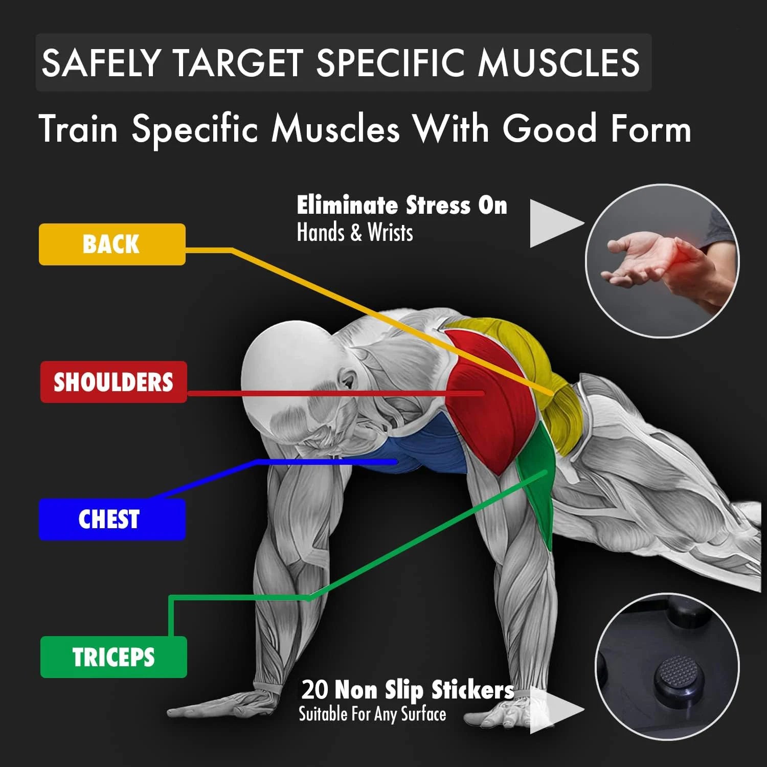 Multifunctional Push-up Bar Equipment For Chest Abdomen Arms/Back Training