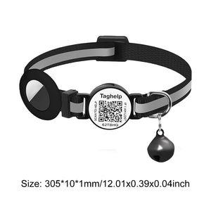 🐾 AirTag Collar for Cats & Small Dogs — Breakaway & QR Code ID
