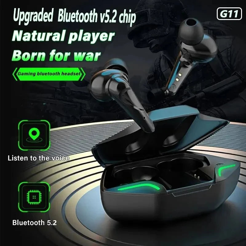 Gaming Earbuds Wireless Bluetooth Earphones With Mic Bass Audio Sound