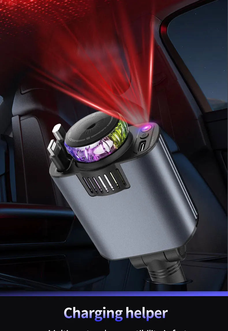 Fast Charging USB-C/ LED Starry Lights & Aromatherapy– iOS & Android