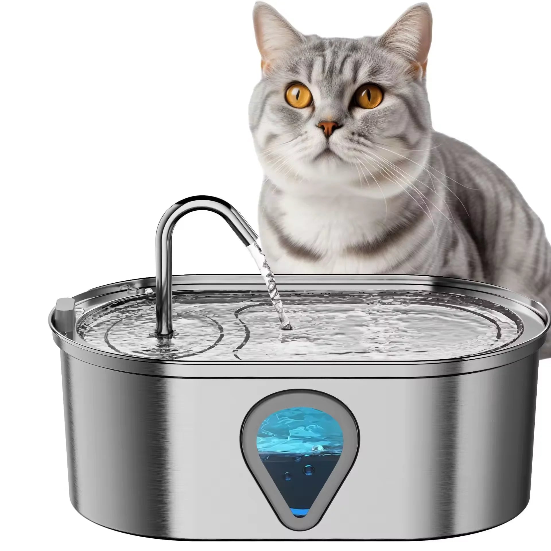 Stainless Steel Pet Water Fountain Ultra-Quiet and Automatic
