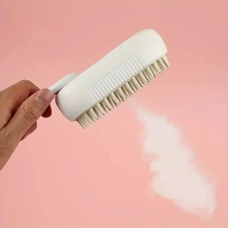Pet Steam Spray Massage Brush – Clean, Detangle & Relax