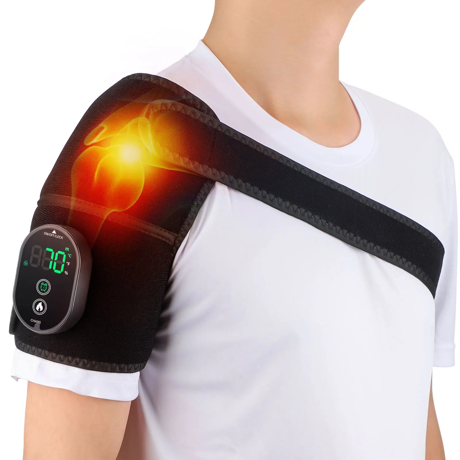 Rechargeable Heat Pad / Gentle Warmth for Shoulder, Knee & Elbow