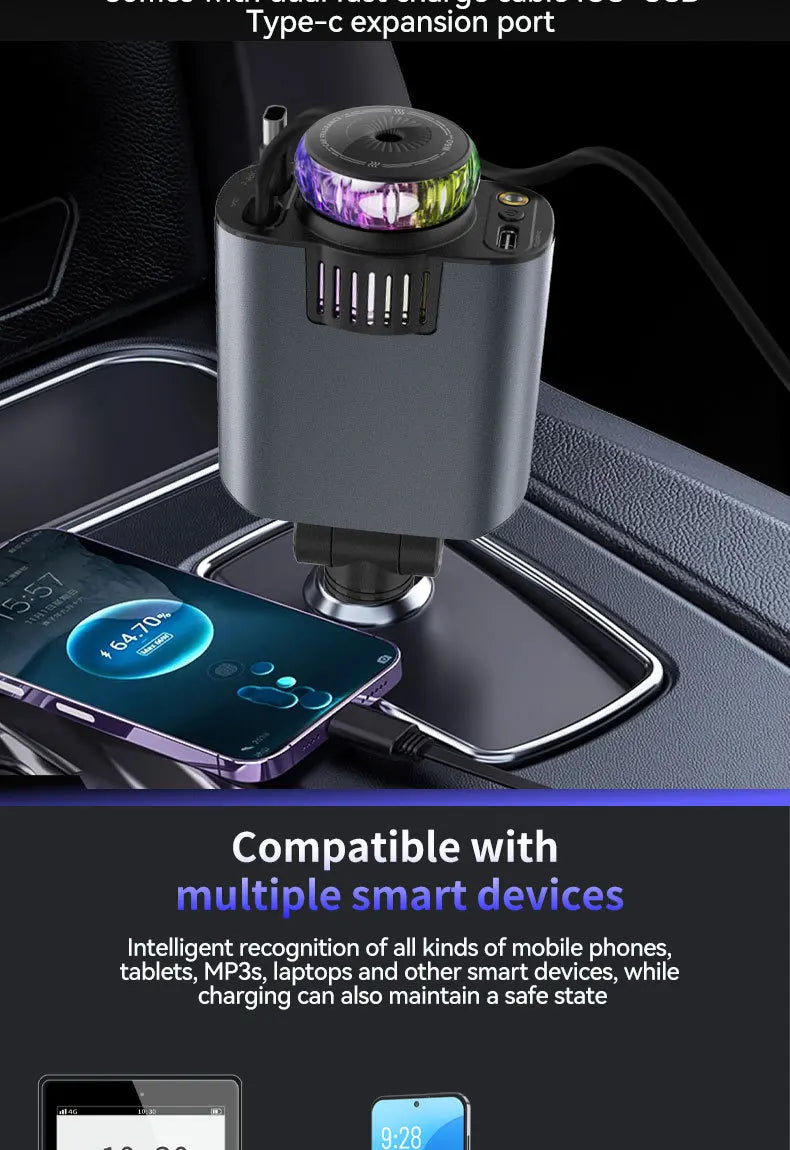 Fast Charging USB-C/ LED Starry Lights & Aromatherapy– iOS & Android