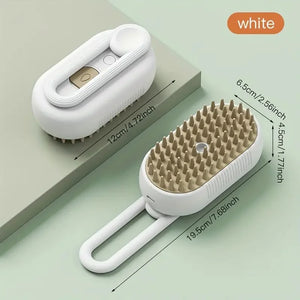 Pet Steam Spray Massage Brush – Clean, Detangle & Relax
