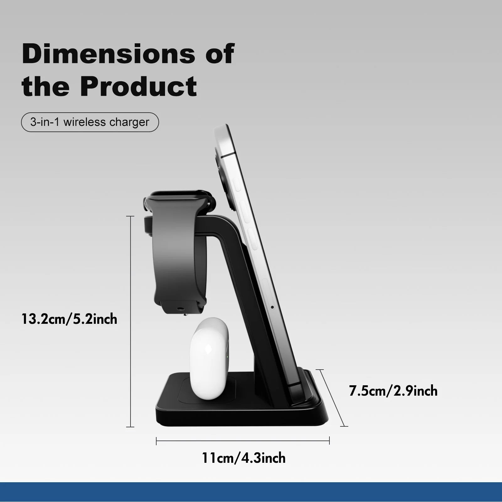 3-in-1 Wireless Charging Station – Fast, Foldable, Magnetic
